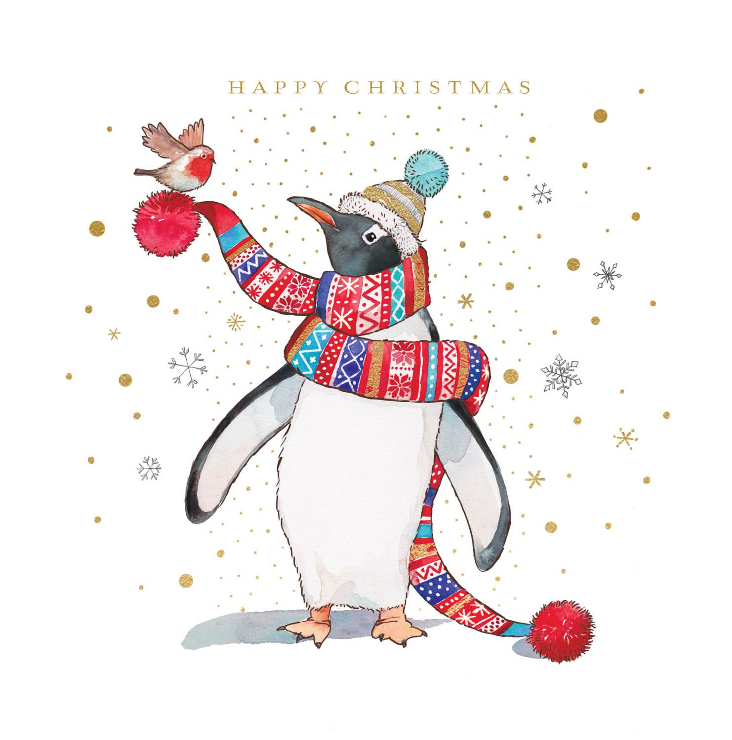 Penguins At Christmas Time Set of 8
