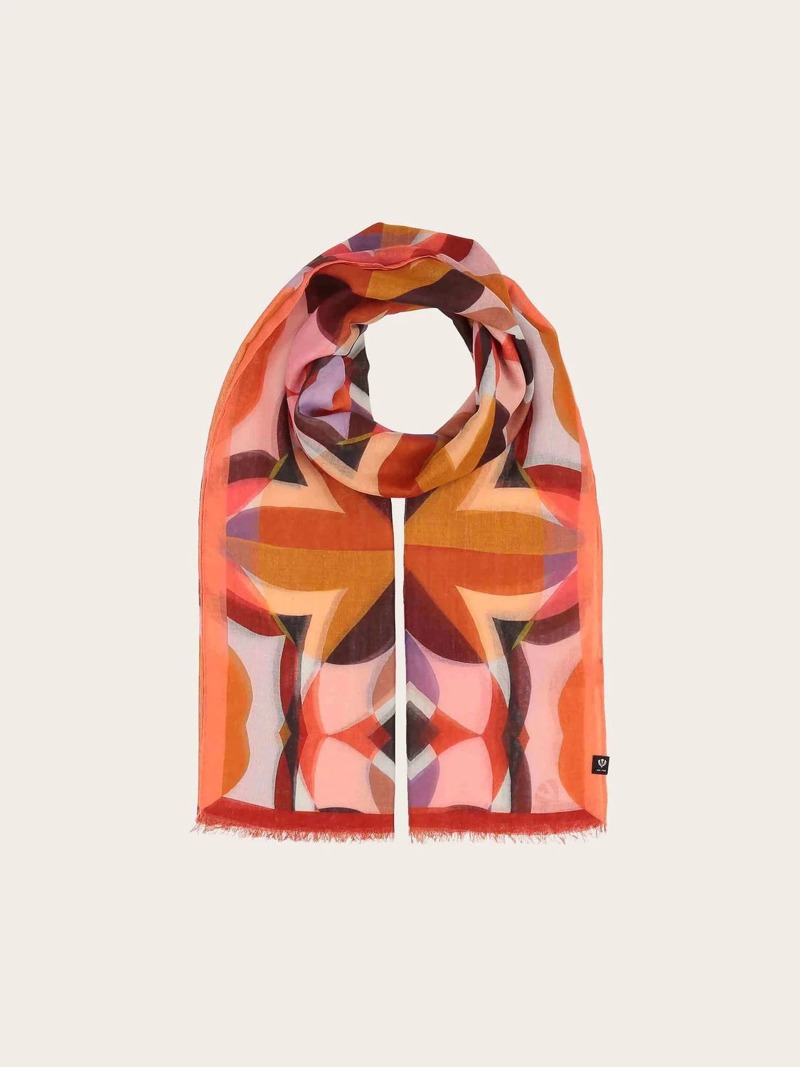 Sustainability Edition - Stole with Retro Geometric Pattern - Bird of Paradise