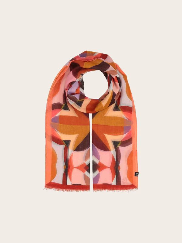 Sustainability Edition - Stole with Retro Geometric Pattern - Bird of Paradise