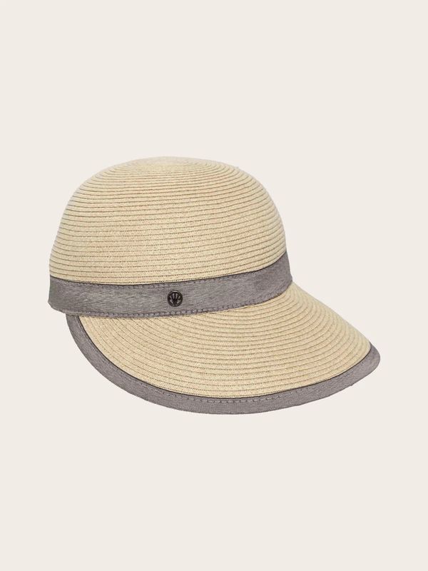 Visor Cap with Highlight Stripes - Light Sand