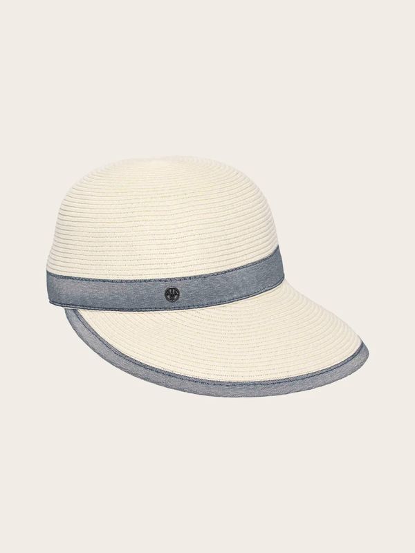 Visor Cap with Highlight Stripes - Cream