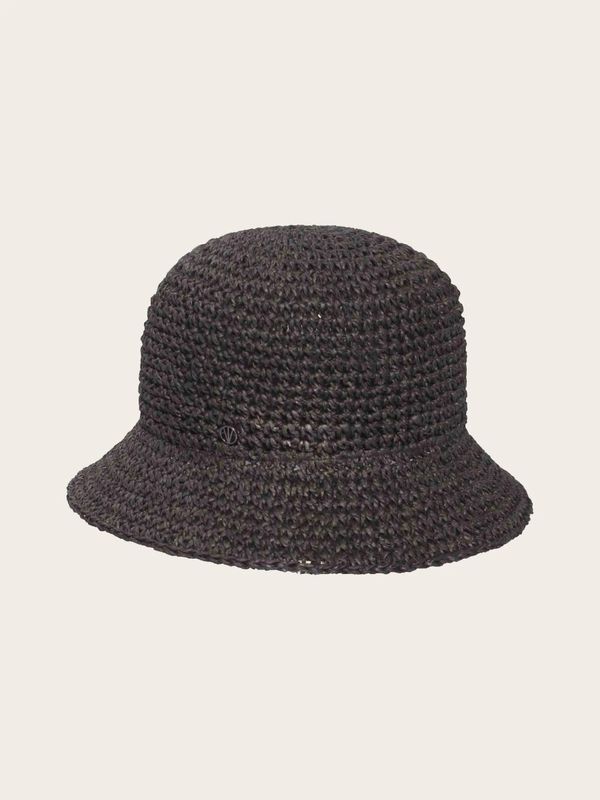 Small Brim Crocheted Bell Hat - Black