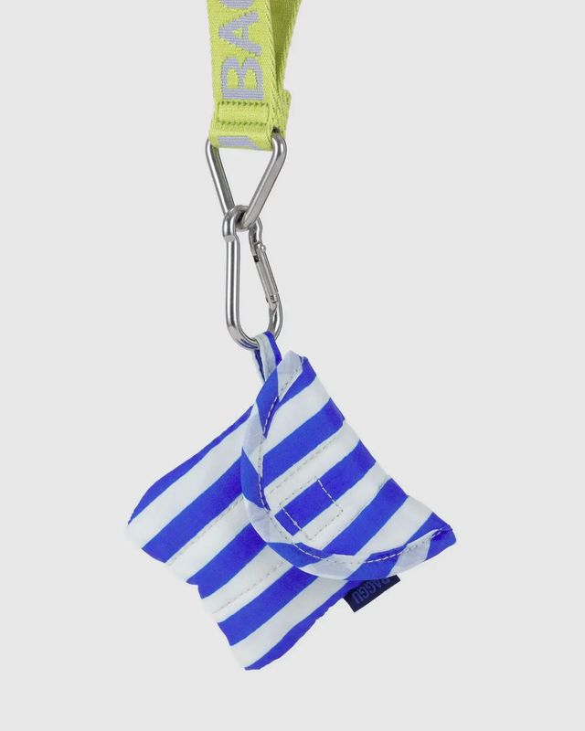 Puffy Earbuds Case Blue Painted Stripe