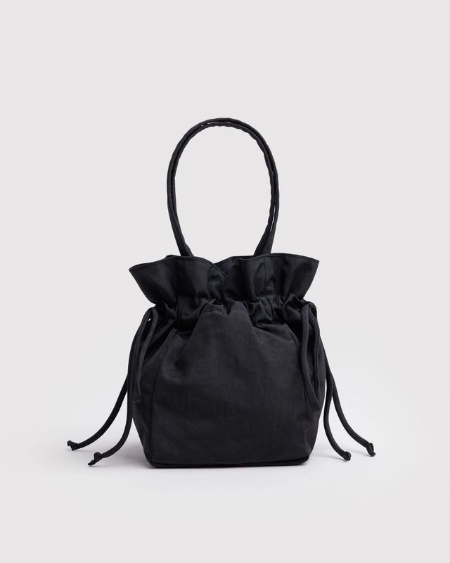 Nylon Drawstring Bag Black