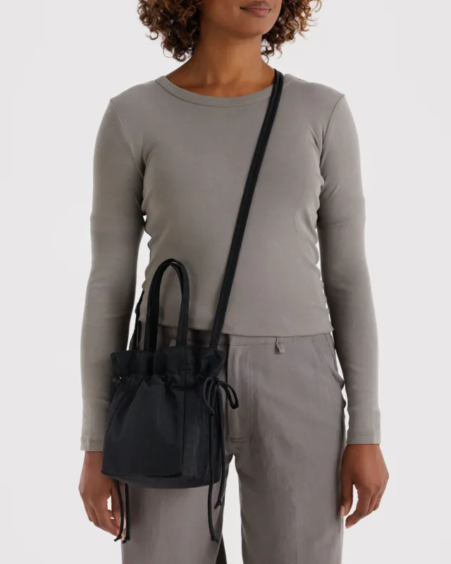 Nylon Drawstring Bag Black