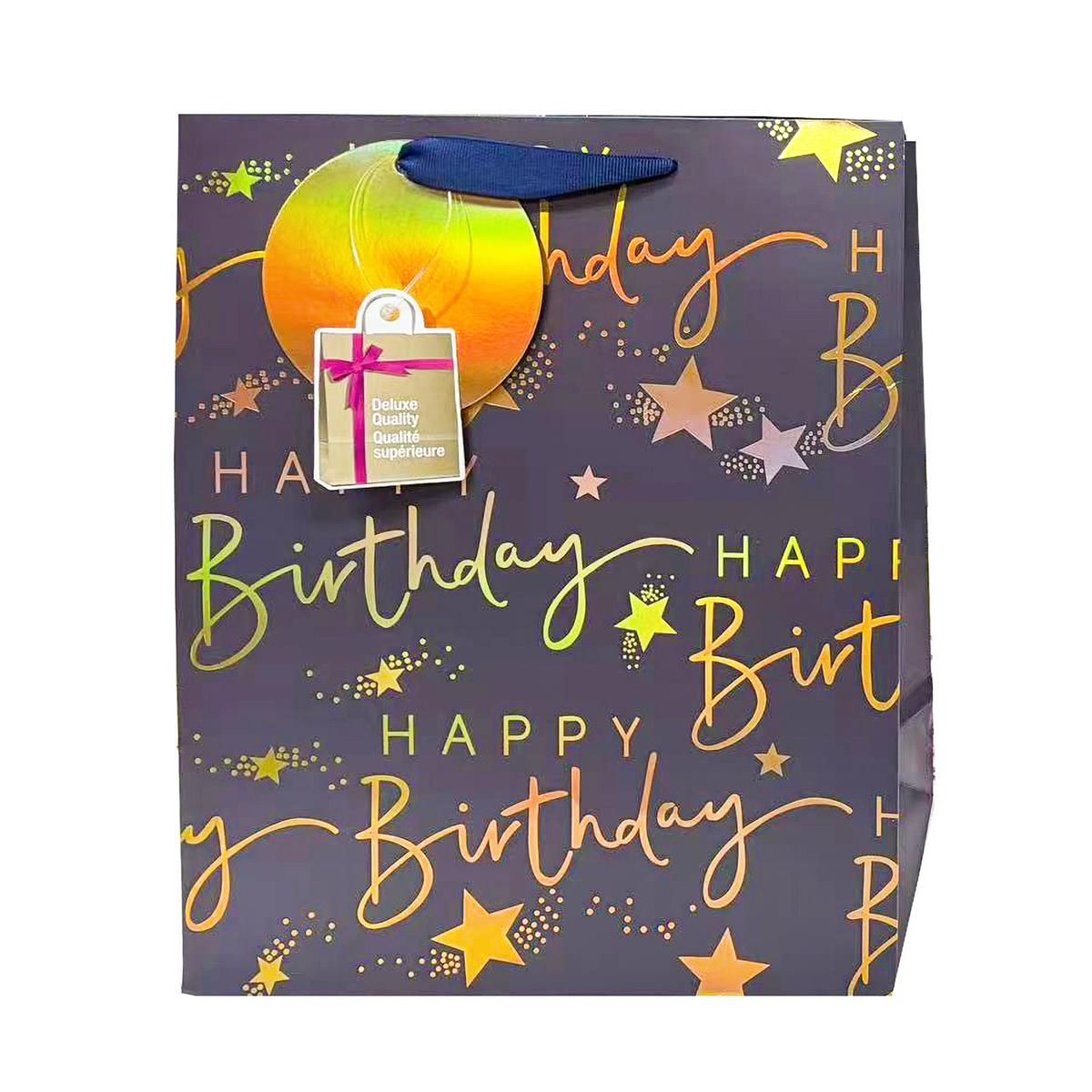 Medium Gift Bag Happy Birthday Deluxe