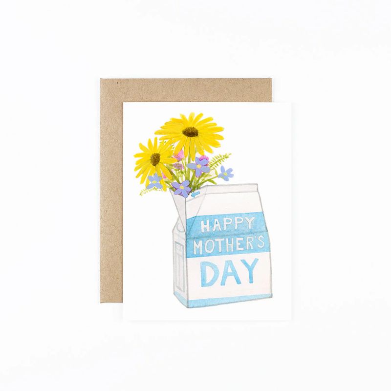 Happy Mother's Day Milk Carton Vase