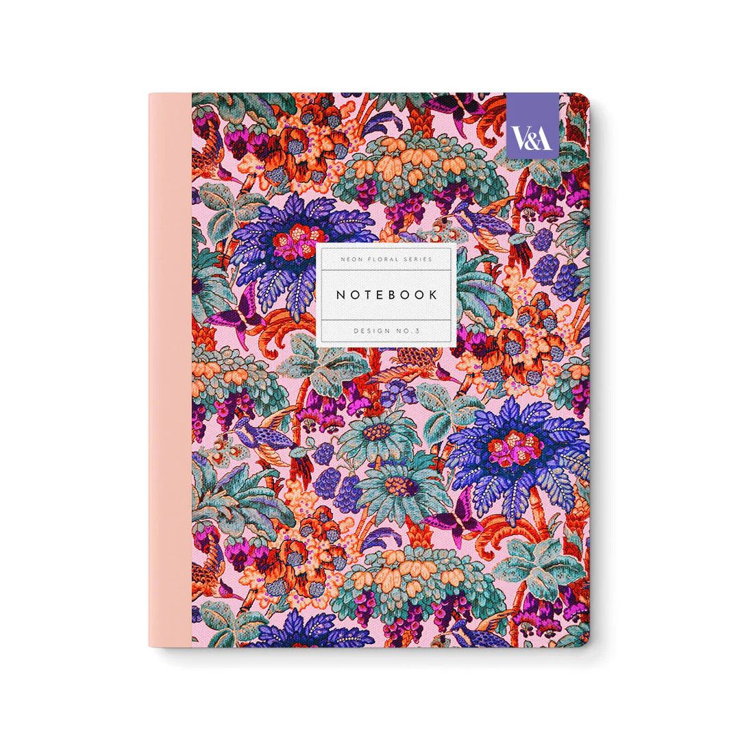Neon Floral Coral Jungle Exercise Book