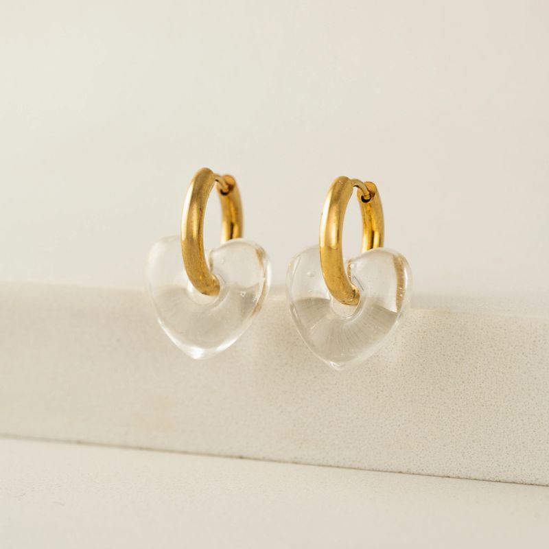 Corazon Heart Hoop Waterproof Earrings