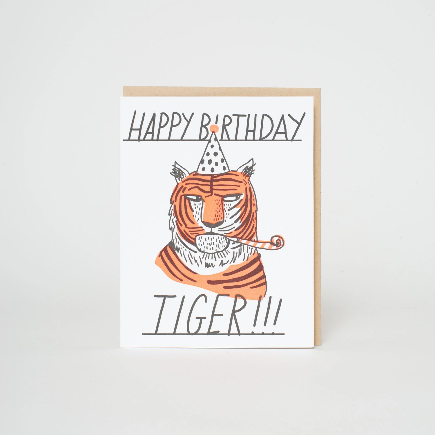 Birthday Tiger Letterpress Greeting