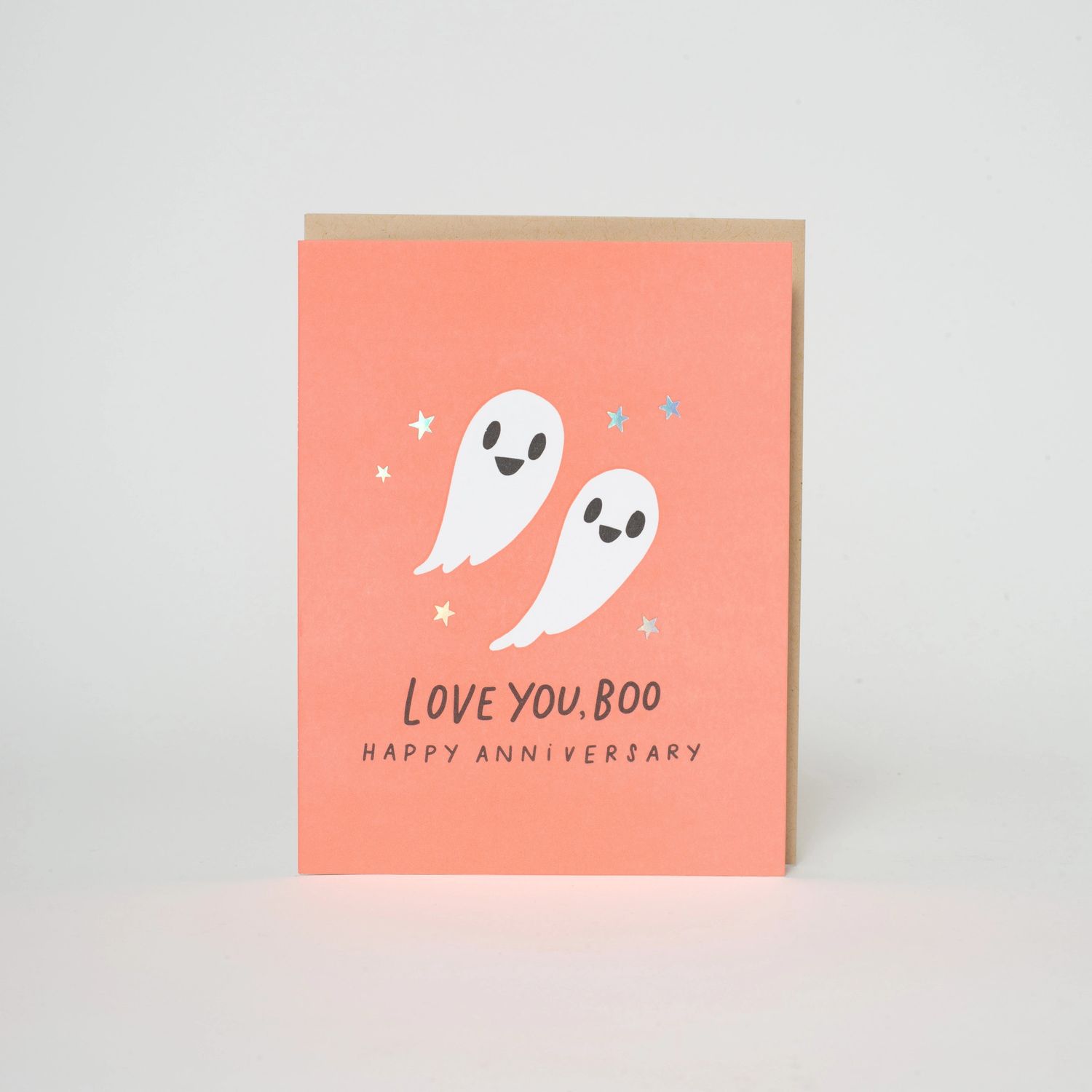 Anniversary Ghosts Punny Letterpress