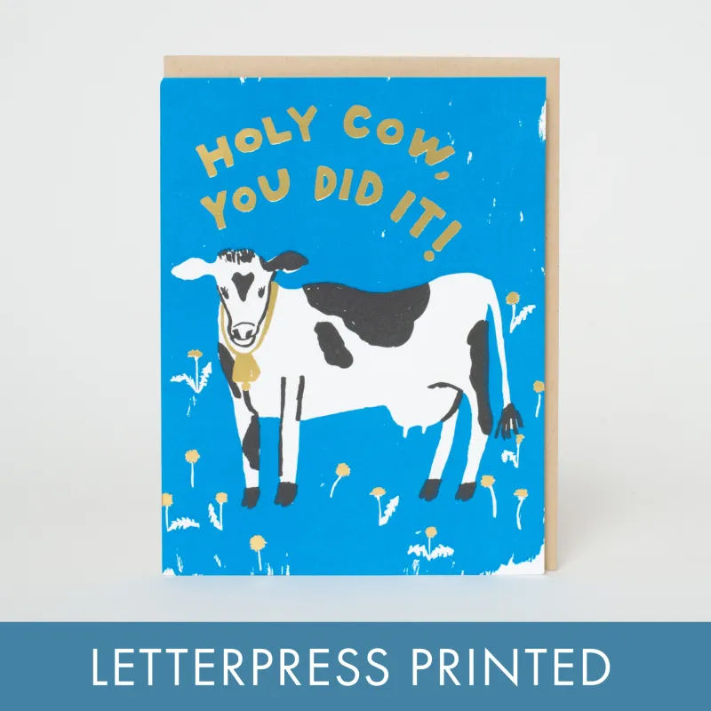 Holy Cow Congrats Letterpress