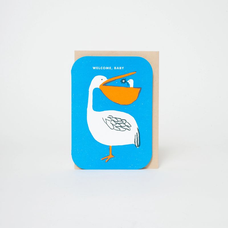 Baby Congrats Pelican Welcome Letterpress