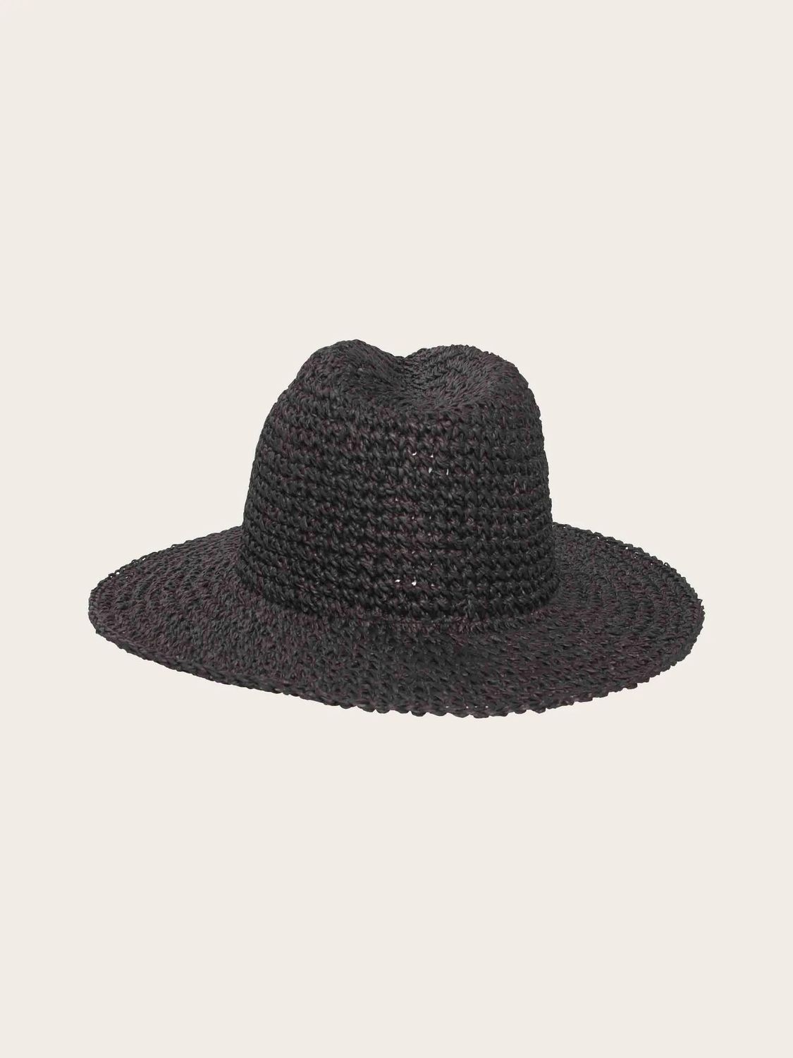 Large Monochrome Fedora - Black