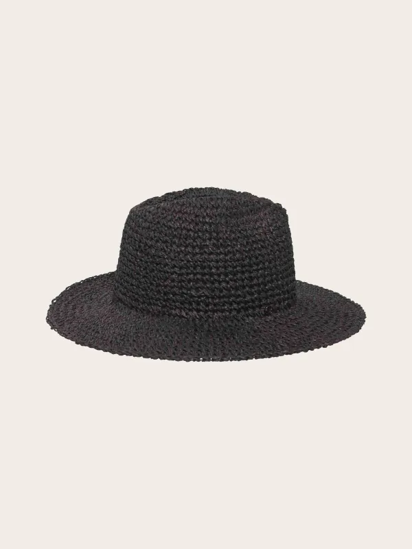 Large Monochrome Fedora - Black