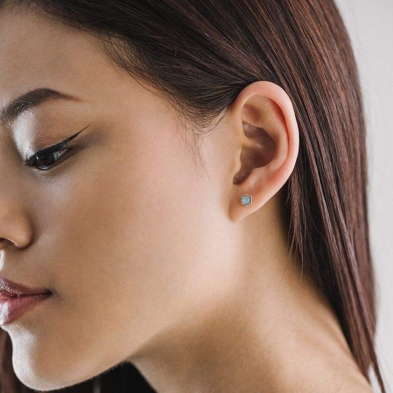 Astrid Stud Blue Opal