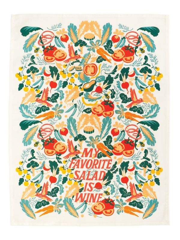 Dishtowel My Favorite Salad Is Wine