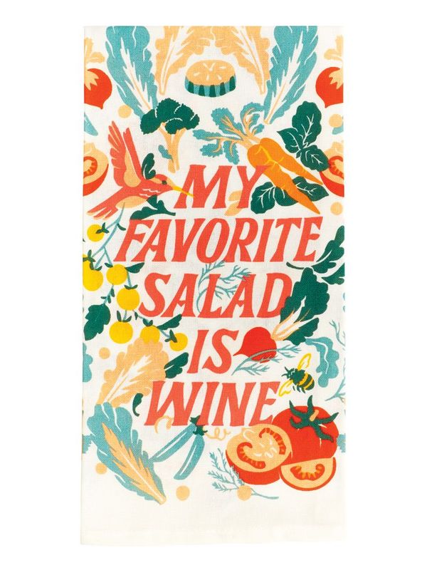 Dishtowel My Favorite Salad Is Wine
