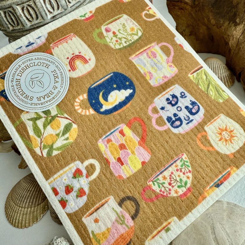 Swedish Dishcloth "Mugshot" Teacups &amp; Mugs