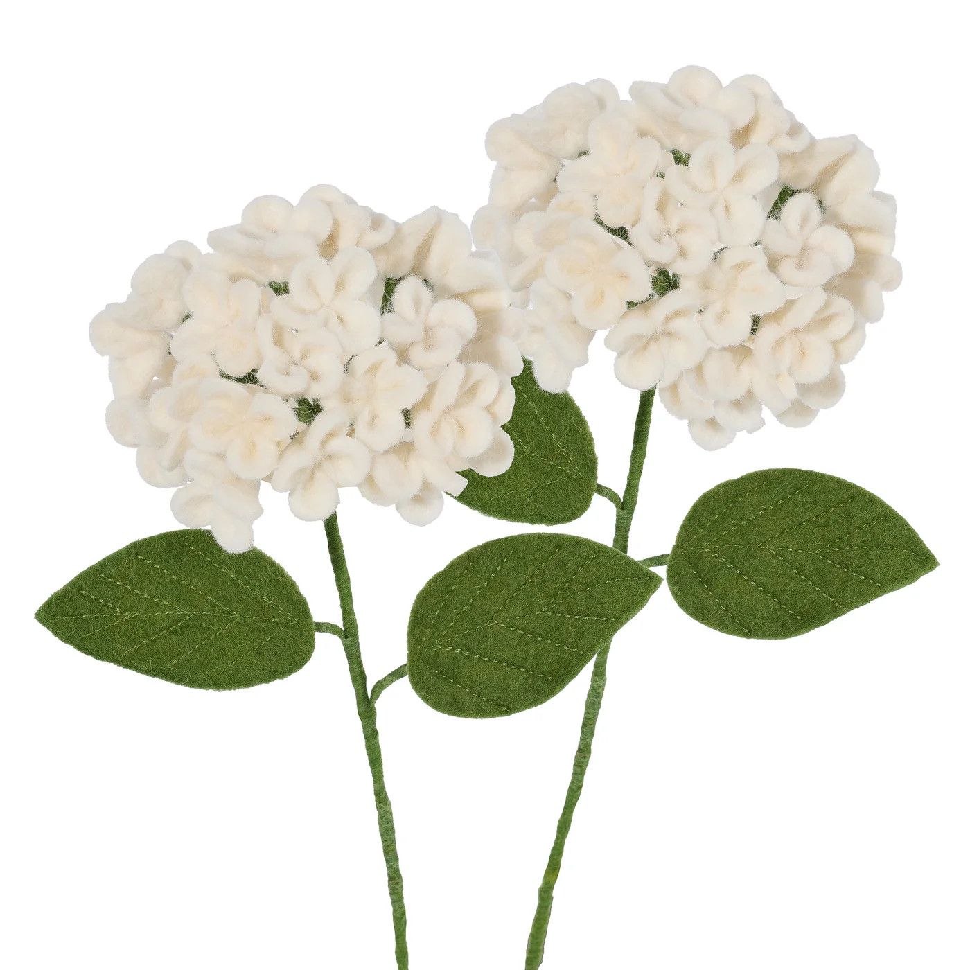 Felt Floral Hydrangea White