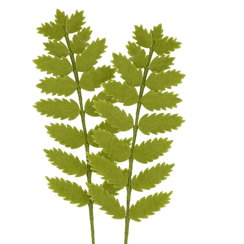 Felt Floral Fern Stem Light Green