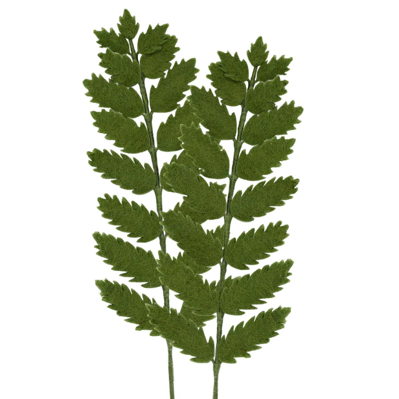 Felt Floral Fern Stem Dark Green