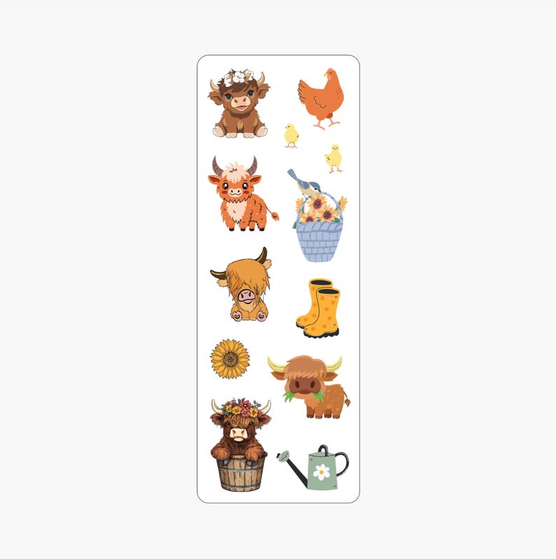 Sticker Set Highland Cows
