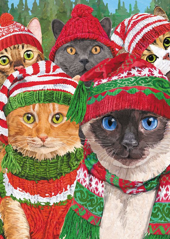Boxed Christmas Cards Cat Ussie