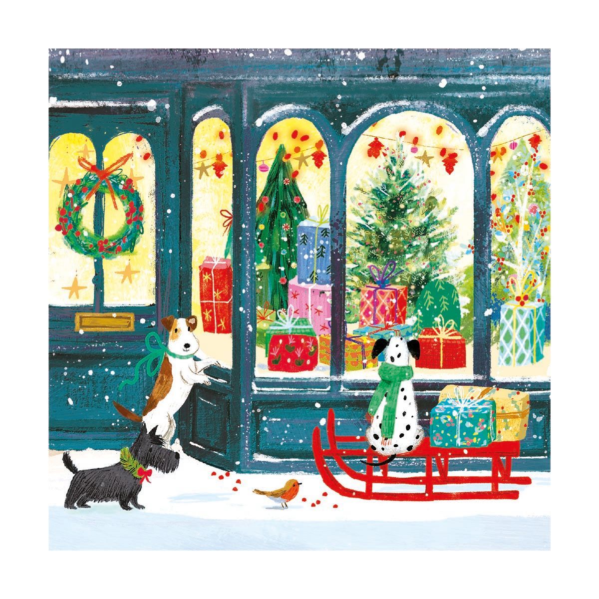 Boxed Christmas Cards Small Square Doggy Gift Shop