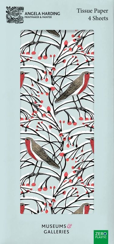 Tissue Paper Robin And Berries