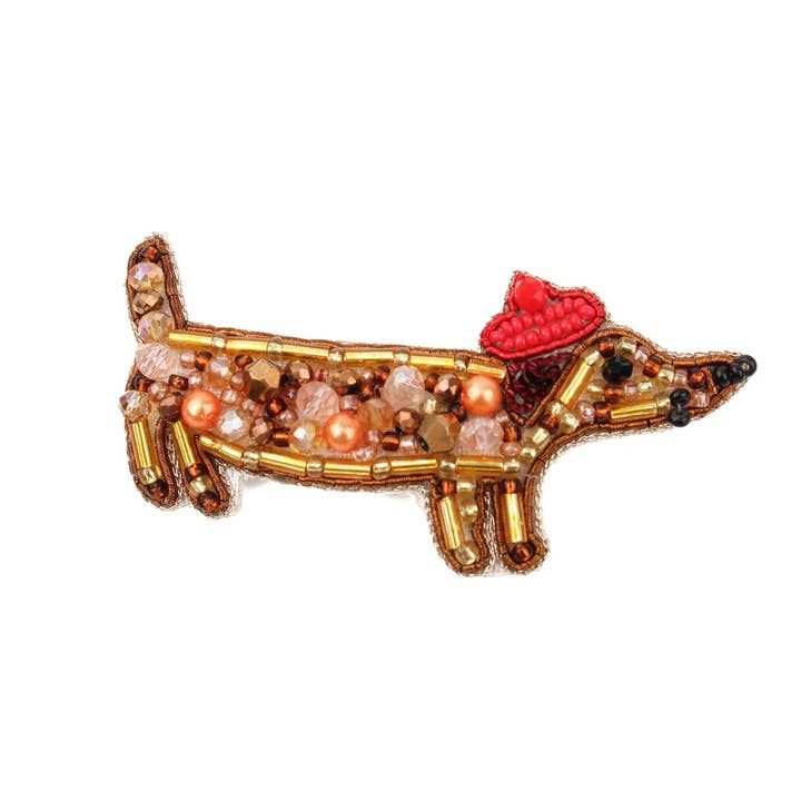 Sausage Dog Brooch