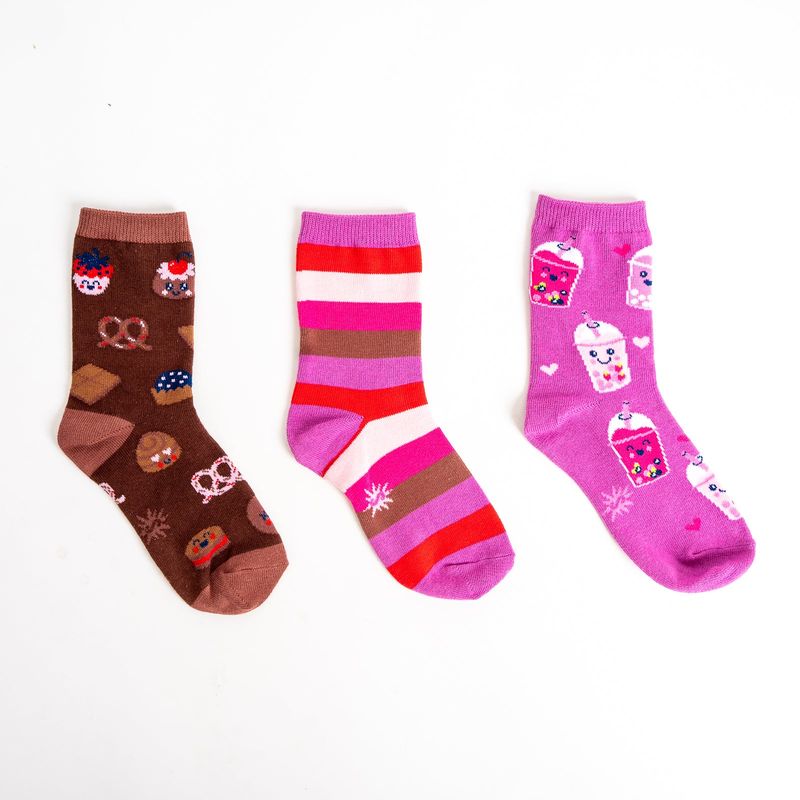 Youth Crew Socks Pack of 3 The Sweet Life