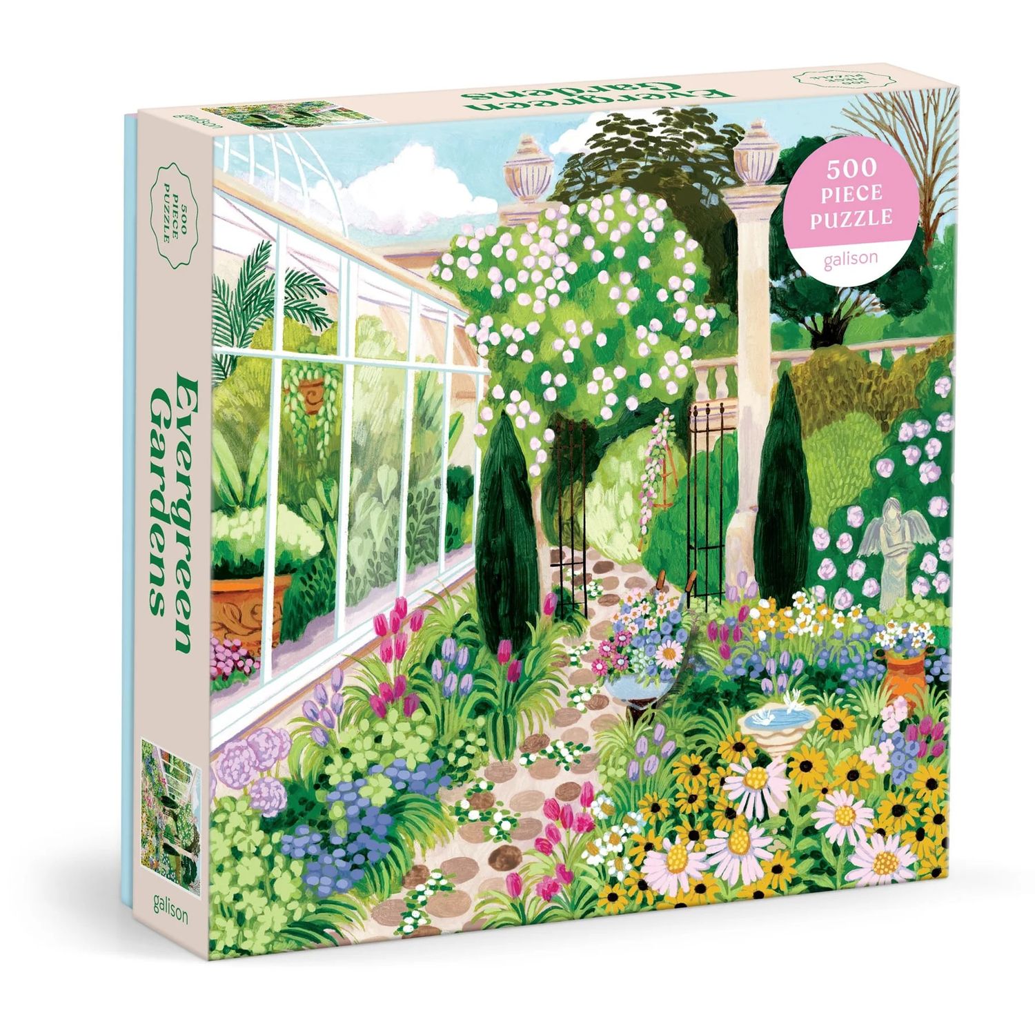 500 Piece Puzzle Evergreen Gardens