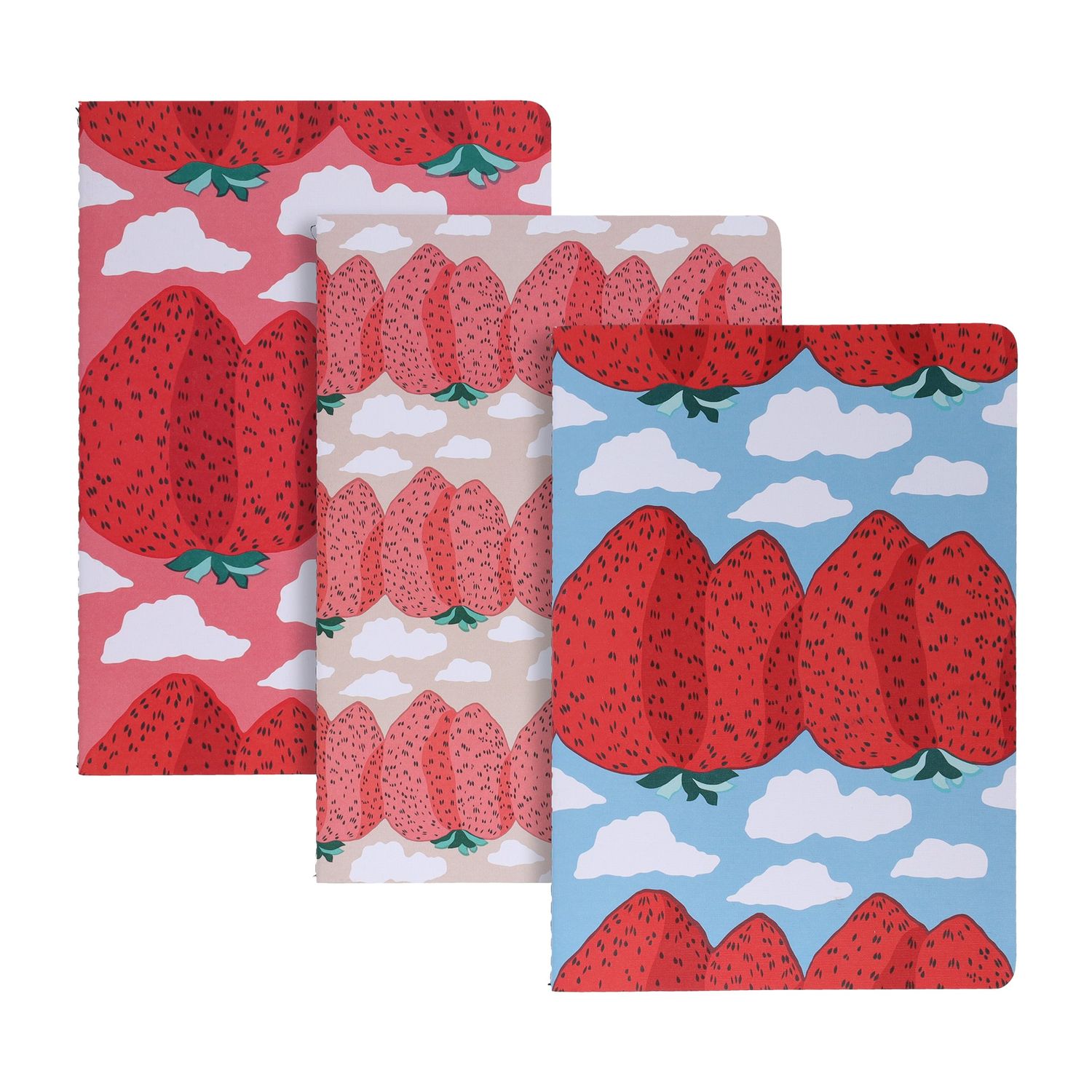 Marimekko Strawberry Notebook Collection Set of 3