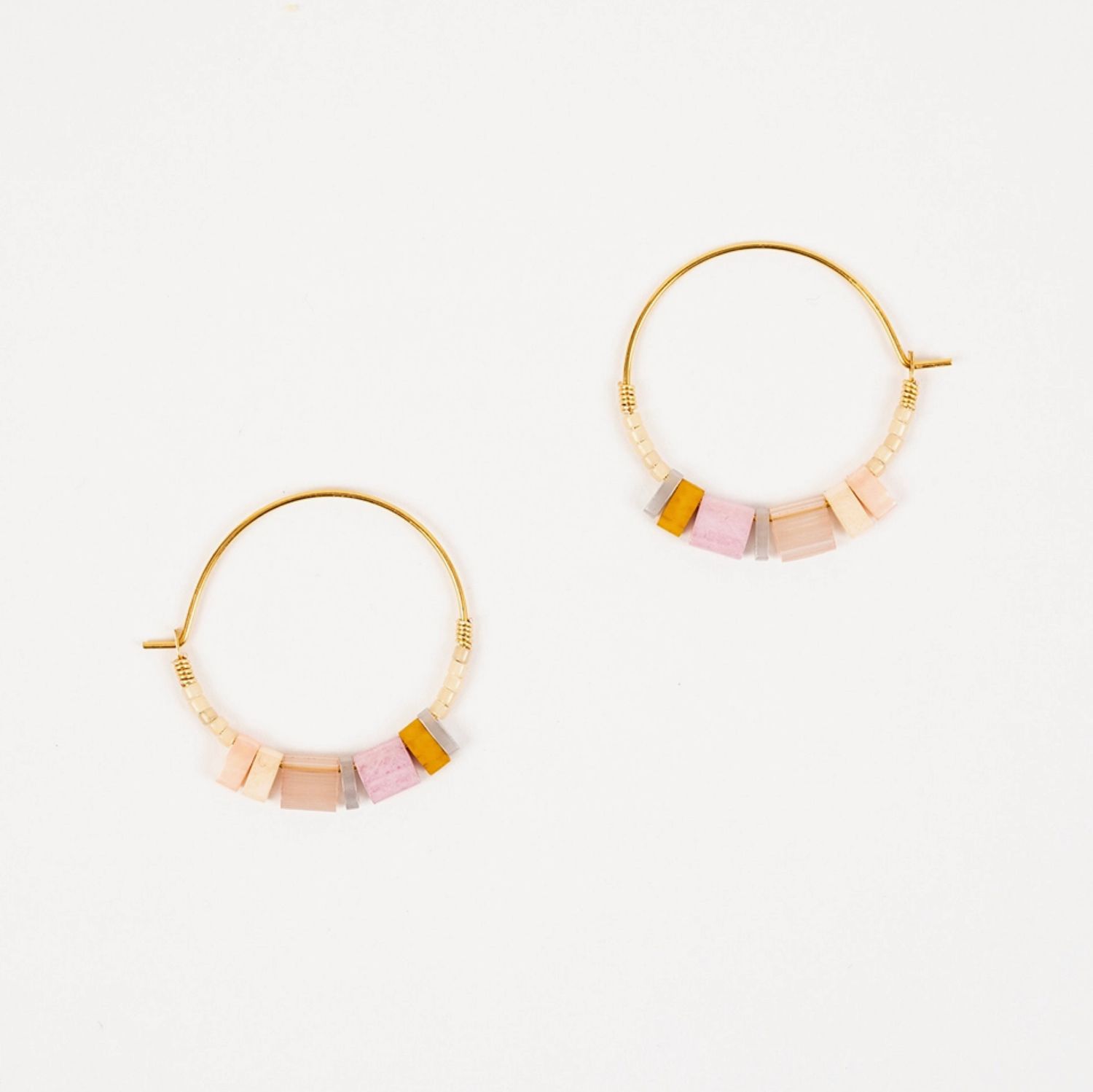 Tila Hoop Earrings Creamy