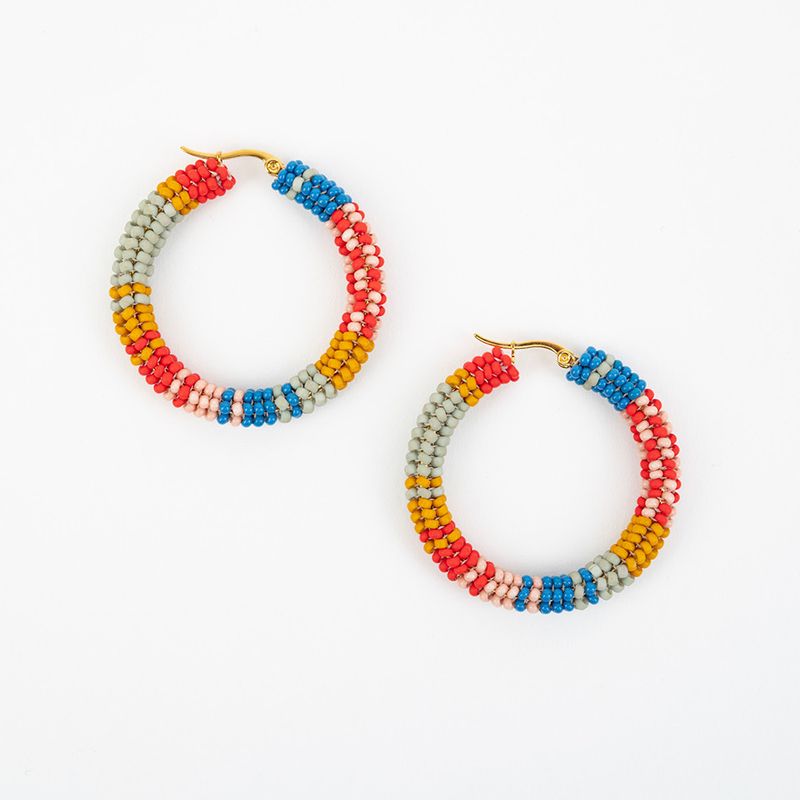 Patchwork Hoops Retro Red