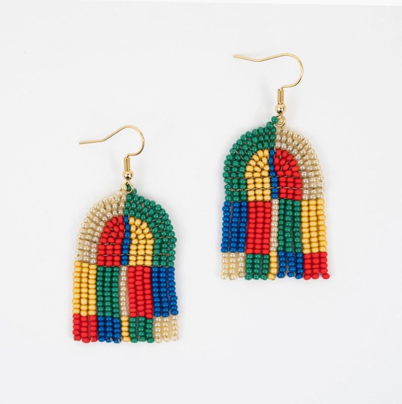 Patchwork Arco Earrings Bauhaus