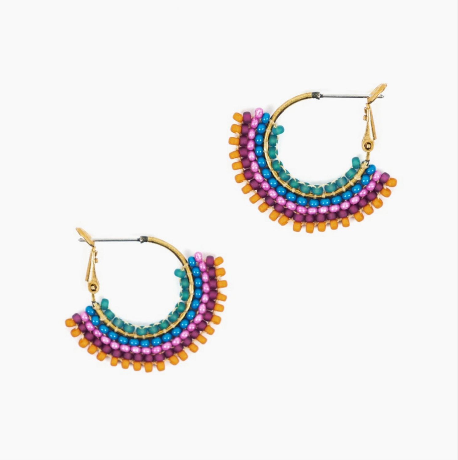 Beaded Skirt Hoop Deep Jewel