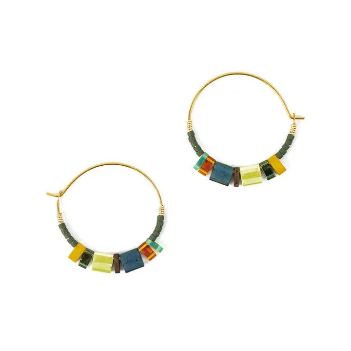 Tila Hoop Earrings Autumn Grass
