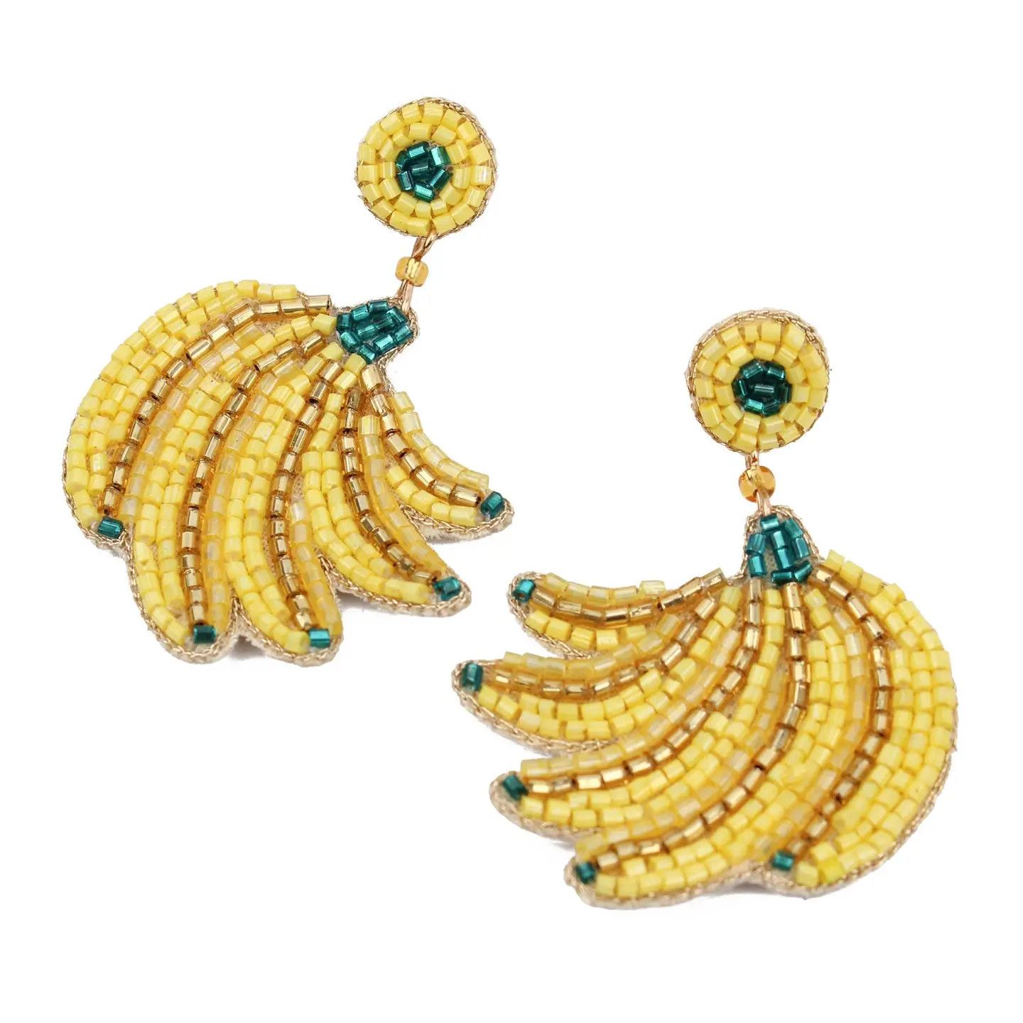 Beaded Banana Earrings