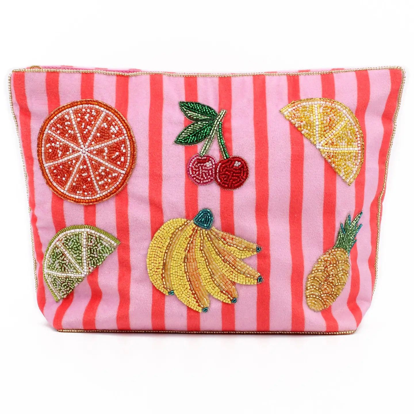 Large Pouch Multi Fruit On Stripe