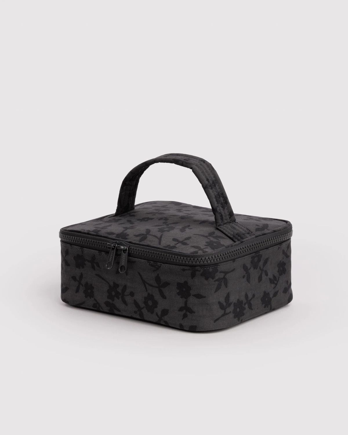 Small Cosmetic Case Charcoal Ditsy Floral