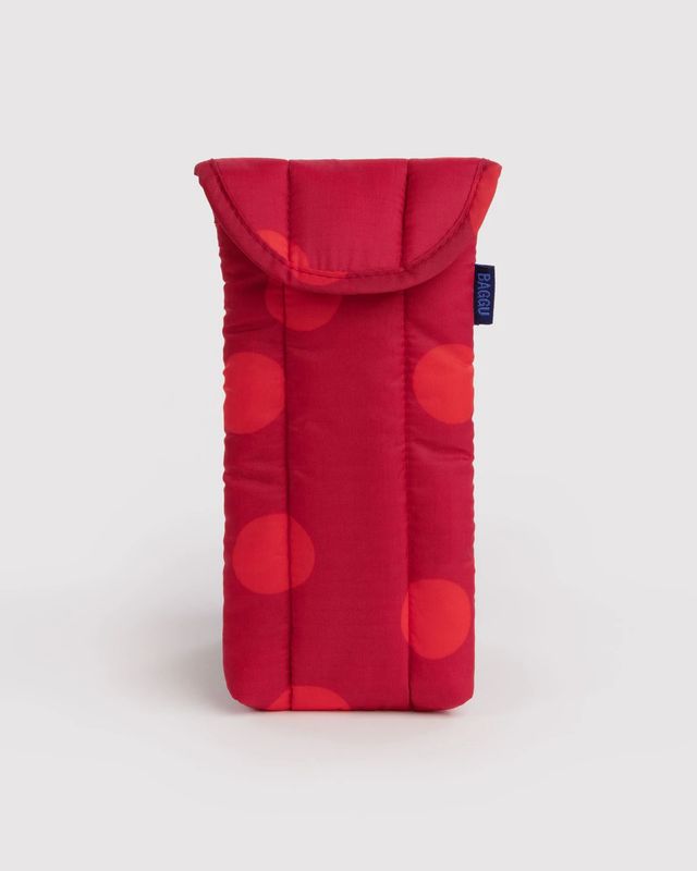 Puffy Glasses Sleeve Red Polka Dot