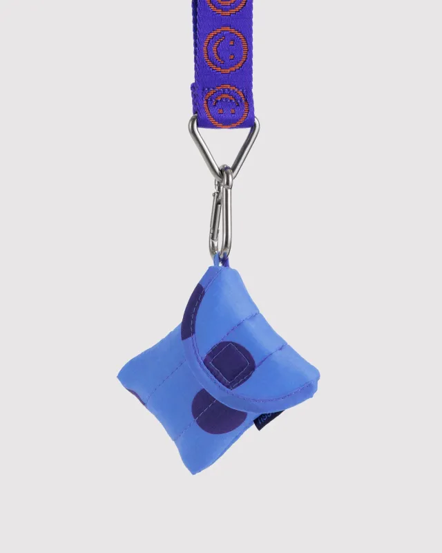Puffy Earbuds Case Blue Polka Dots