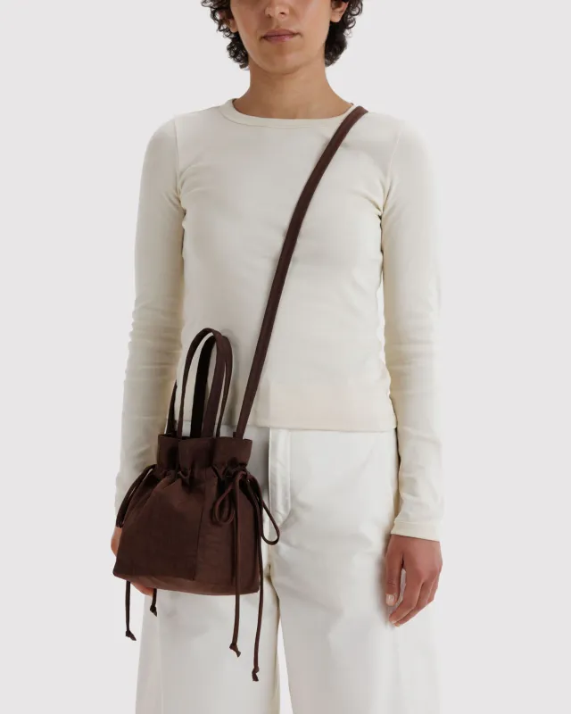 Nylon Drawstring Bag Coffee