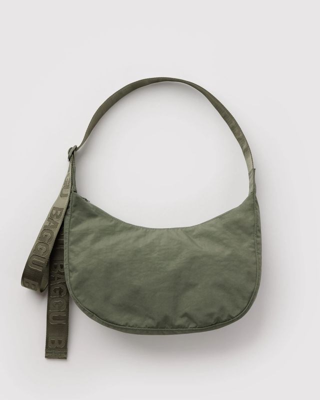Medium Nylon  Crescent Bag Caper