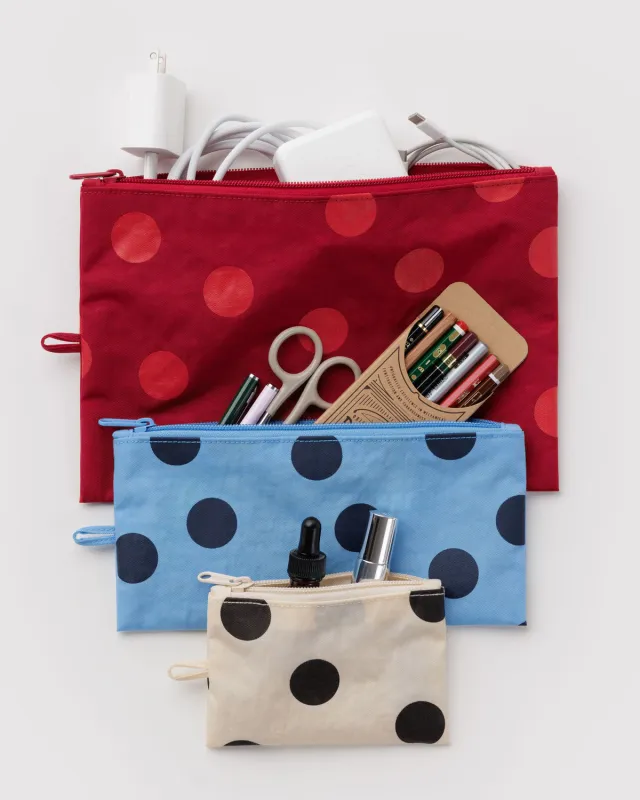 Flat Pouch Set Polka Dot Mix