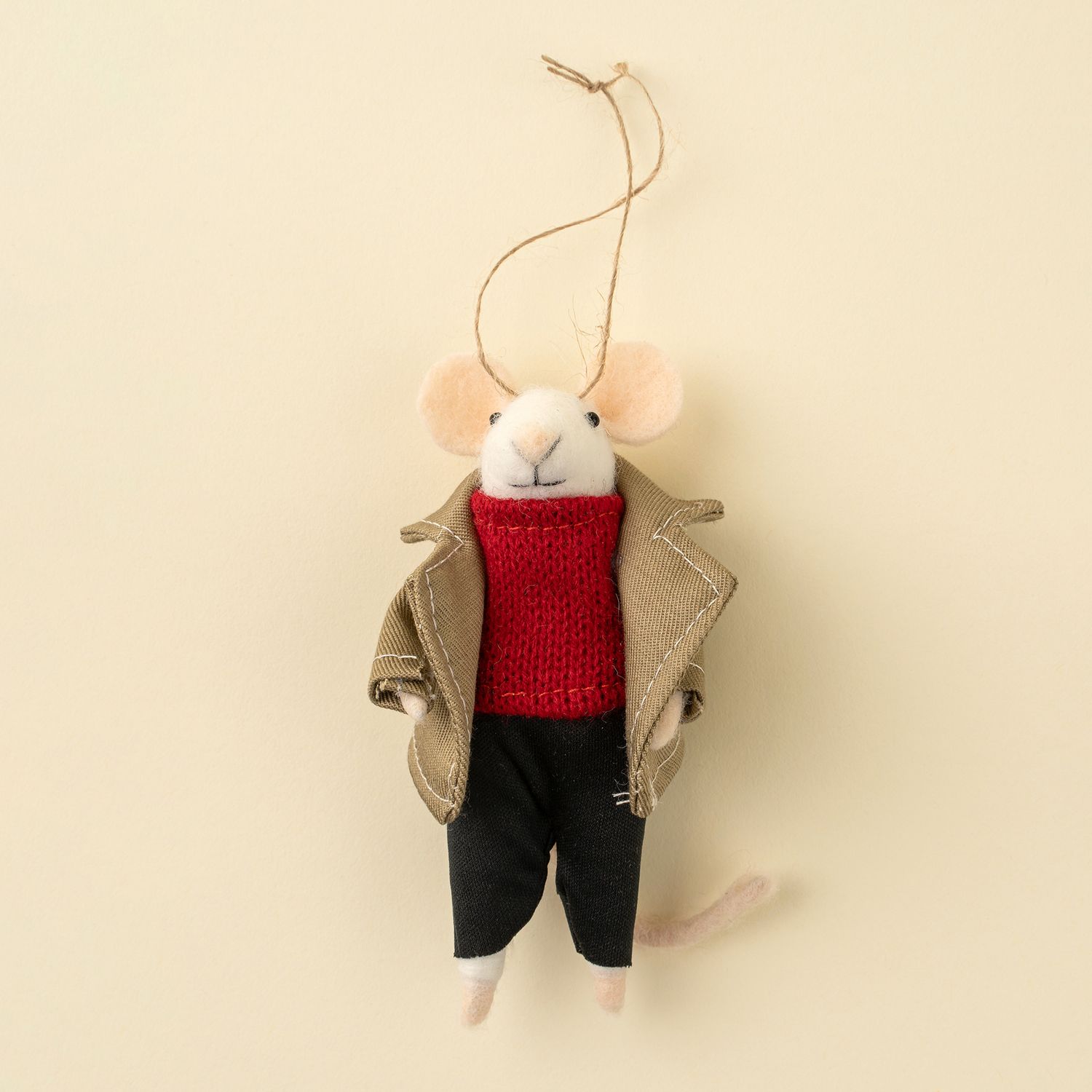 Felt Ornament Mouse Fashionable Frankie