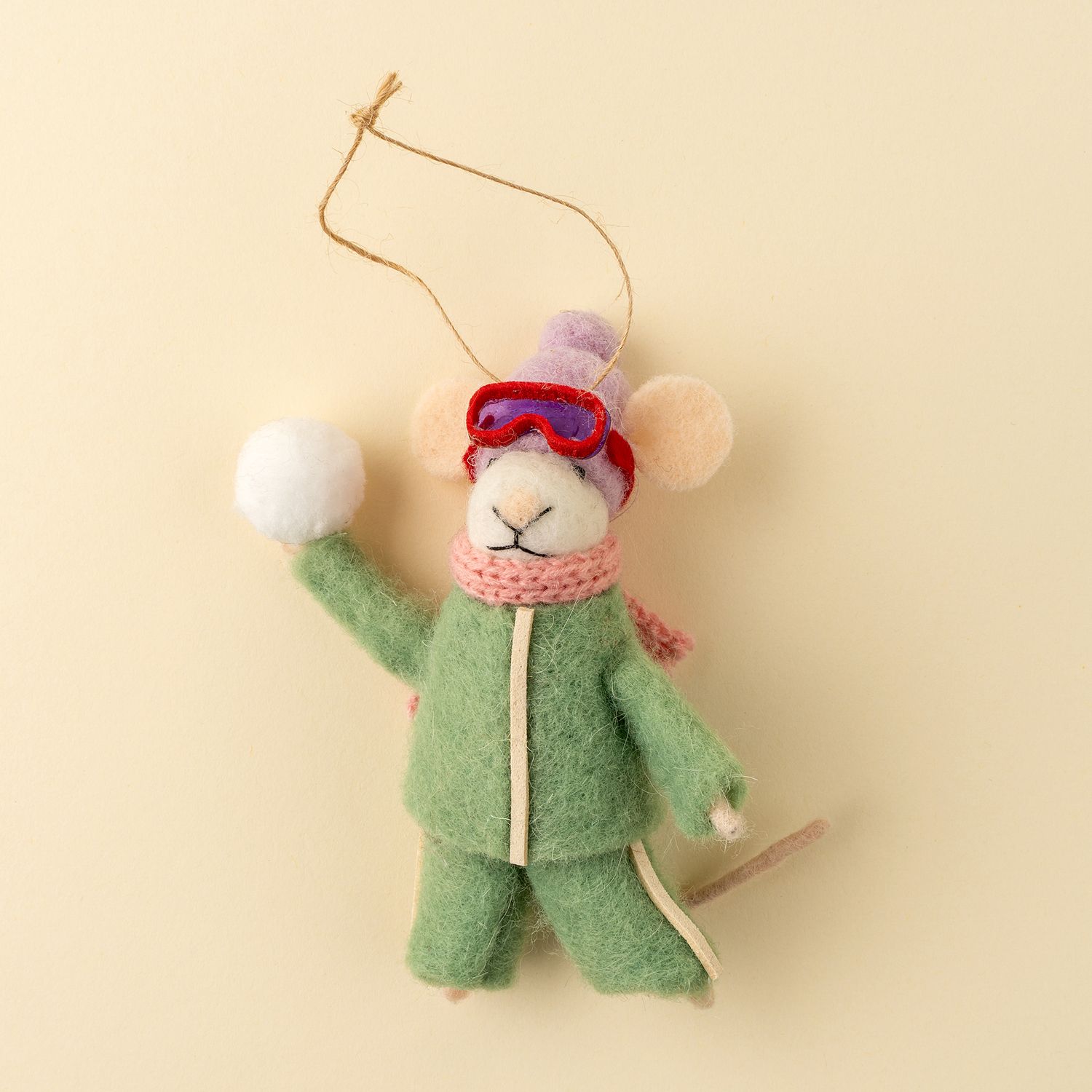 Felt Ornament Mouse Snowball Sarah