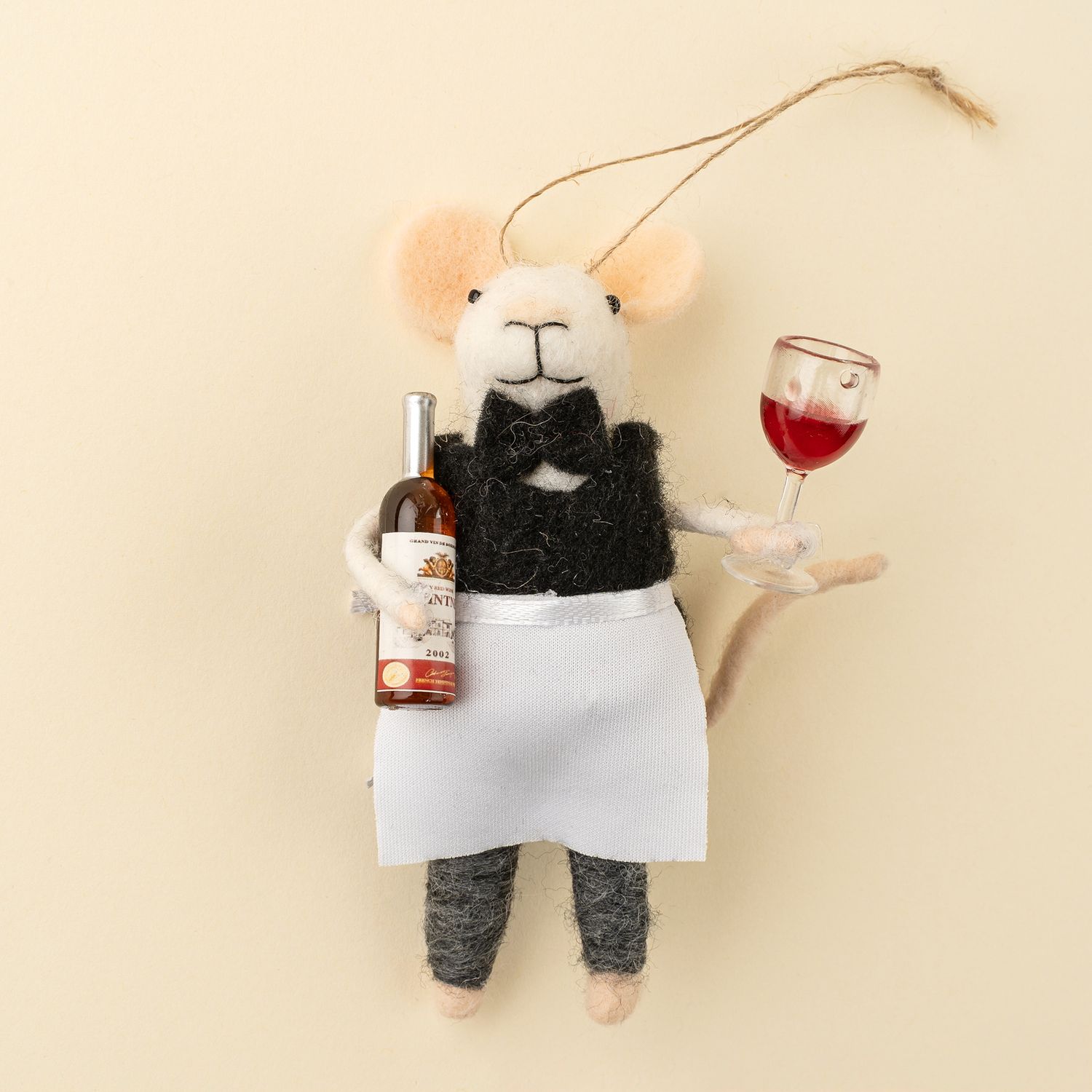 Felt Ornament Mouse Sommelier Sam